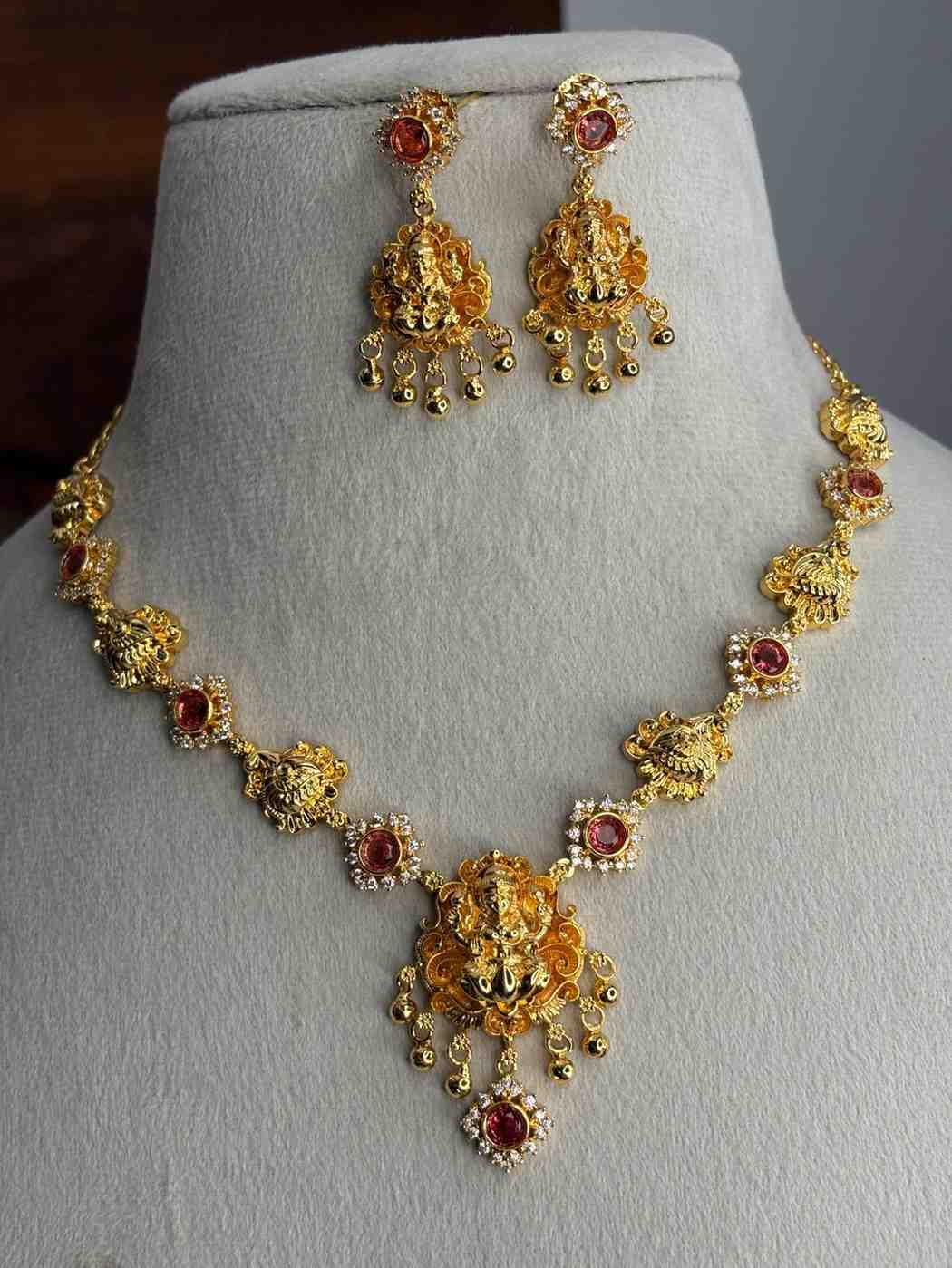 N0300 Gold Replica Collection Lakshmi Necklace