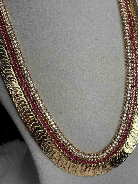 H0092 Traditional Coin Ruby stone Haram 28 inches long
