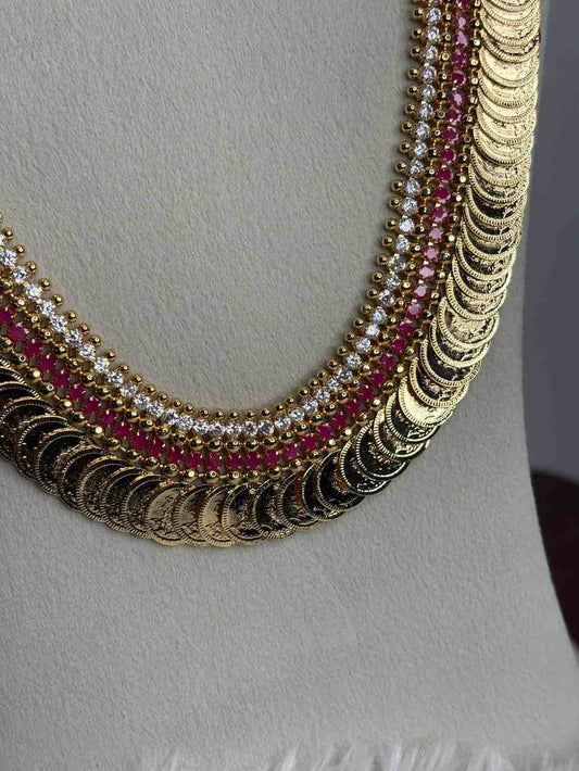 H0092 Traditional Coin Ruby stone Haram 28 inches long