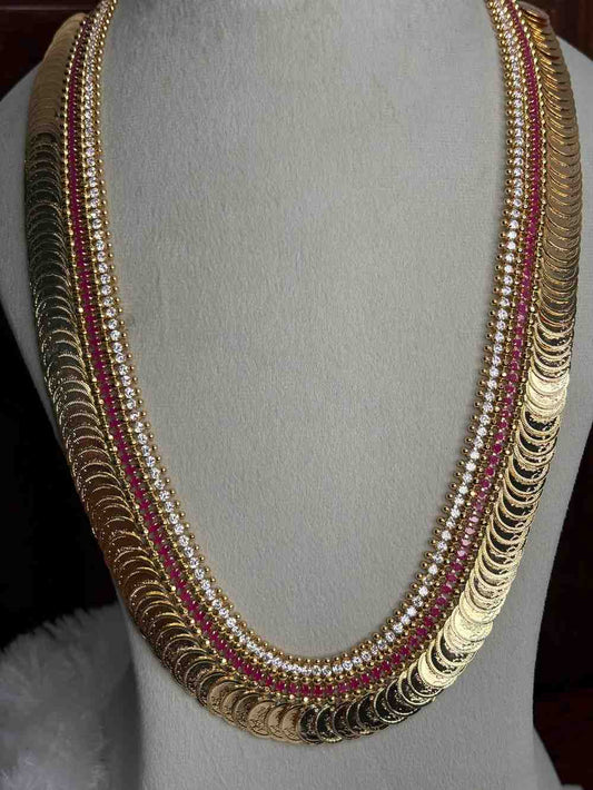 H0092 Traditional Coin Ruby stone Haram 28 inches long