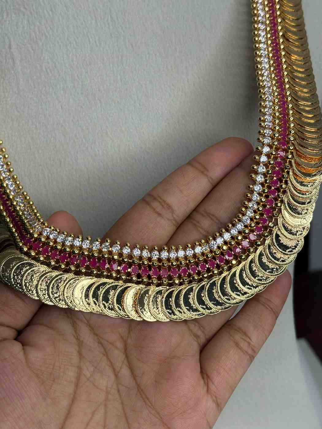 H0092 Traditional Coin Ruby stone Haram 28 inches long
