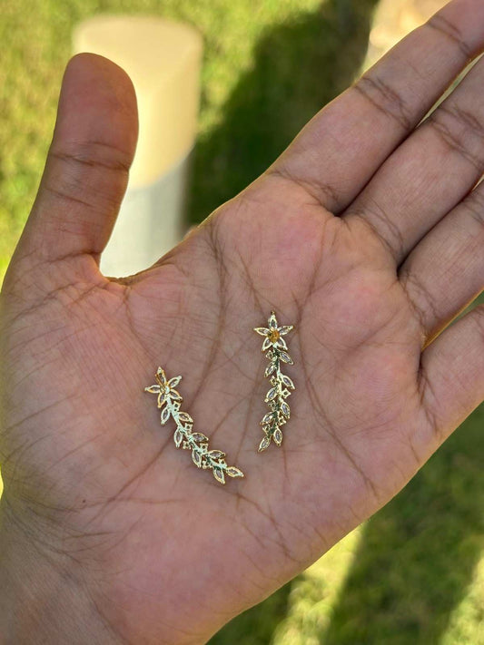 J0182 Stone Floral Earrings