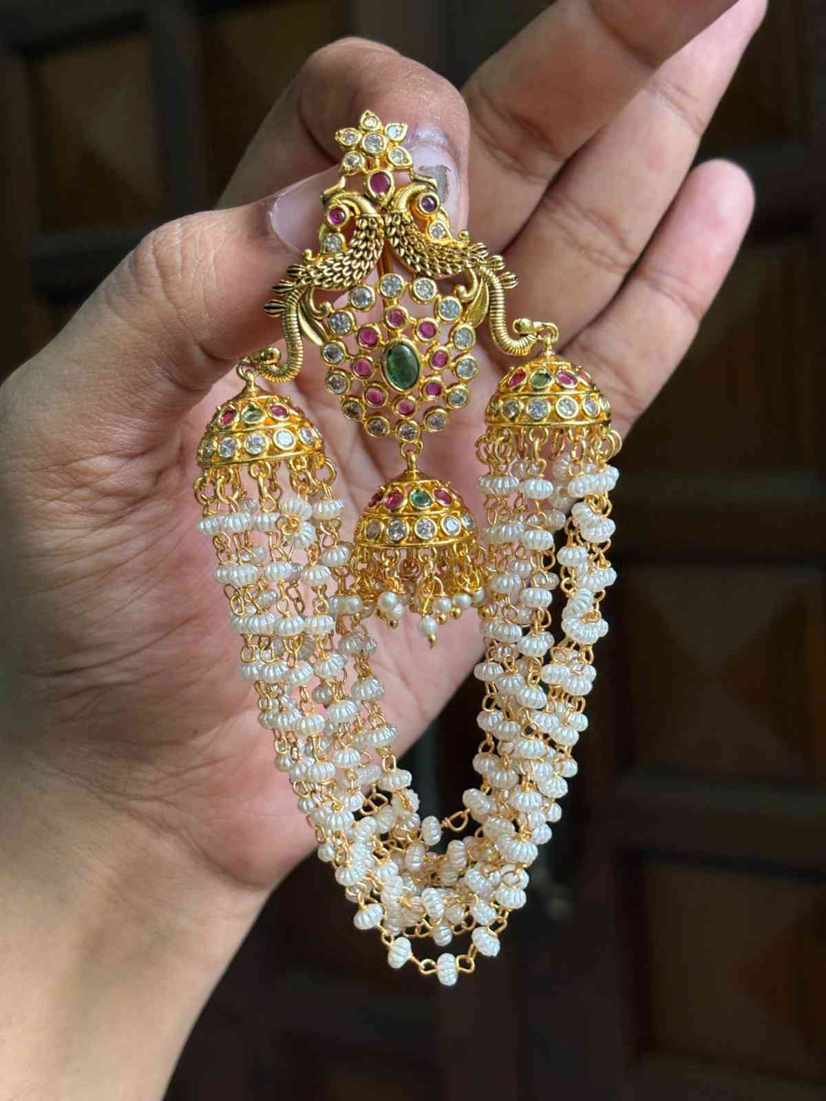HA020 Hair Jewel with Pearl hangings