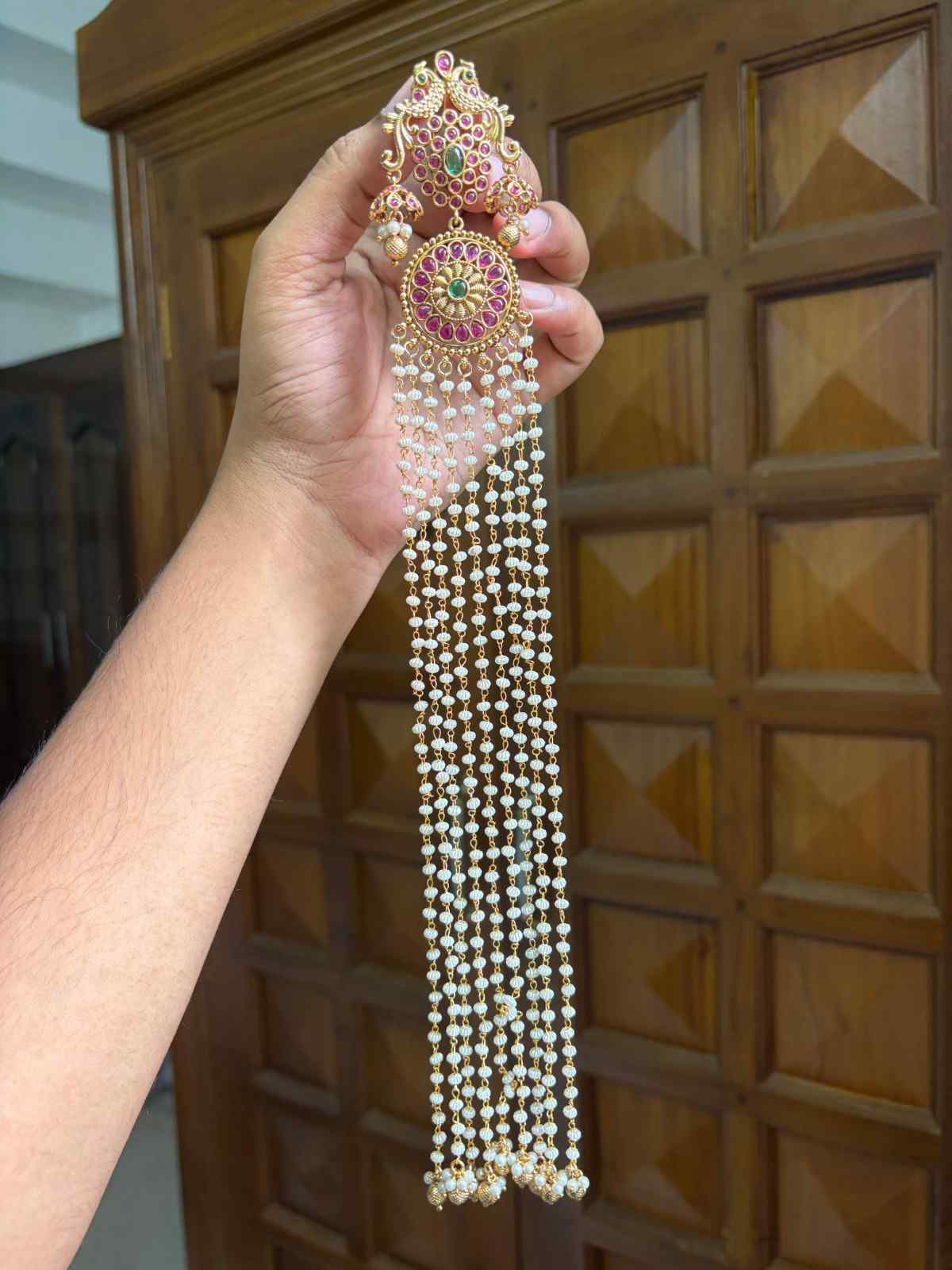 HA009 Premium Quality Hair Accessories with Hamging Lond Pearl Chains