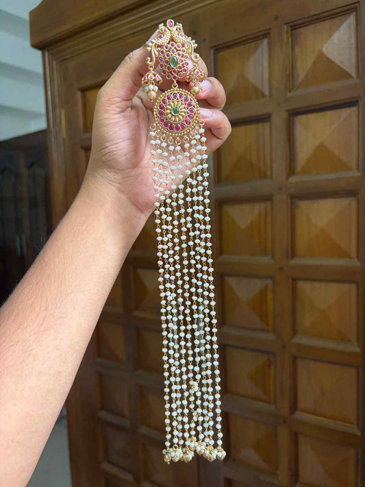 HA009 Premium Quality Hair Accessories with Hamging Lond Pearl Chains