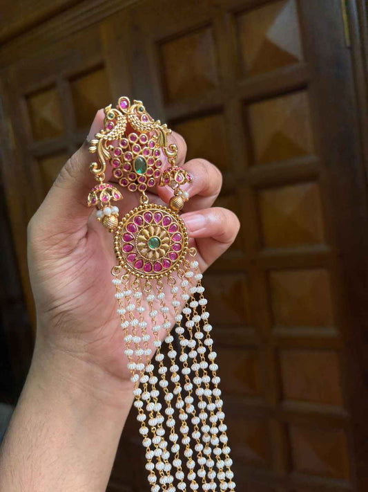 HA009 Premium Quality Hair Accessories with Hamging Lond Pearl Chains
