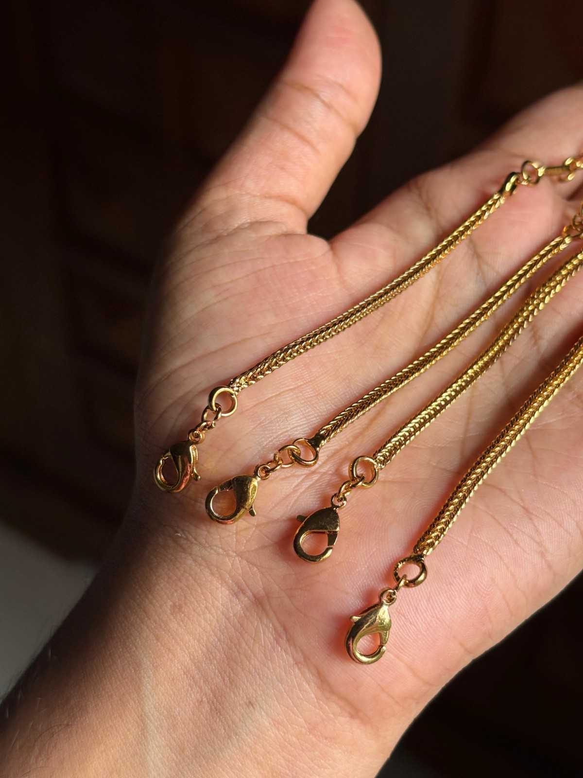 BC002 Set of 2 Premium Quality Back Chain with lobster claw on both side 29 cm /11.5 inch micro polish