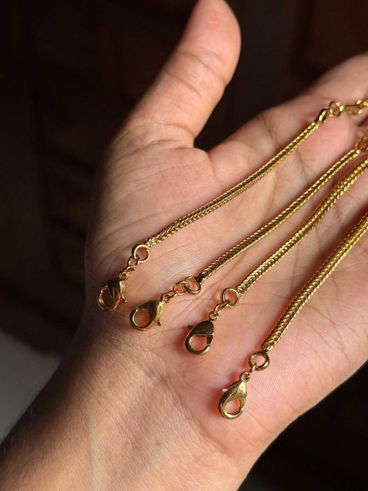 BC002 Set of 2 Premium Quality Back Chain with lobster claw on both side 29 cm /11.5 inch micro polish