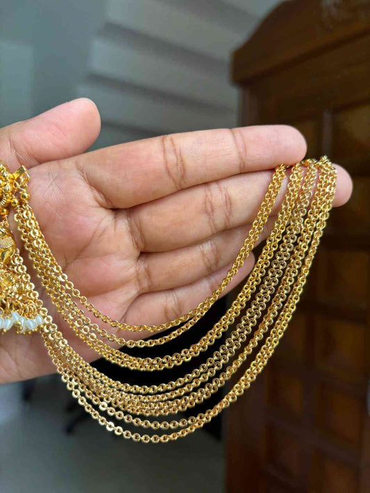 EC005 Gold Chain 10 line Ear Chain