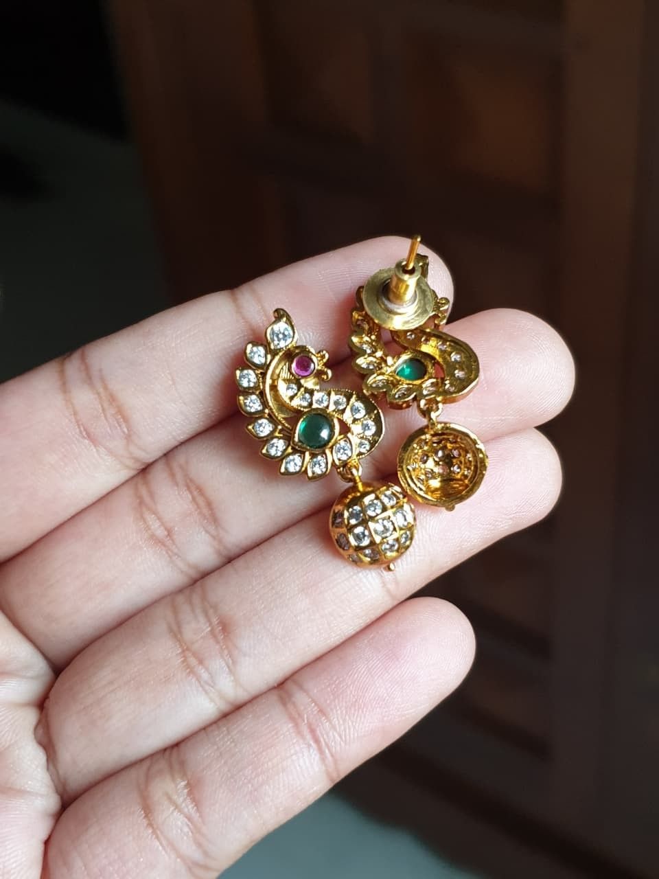 Peacock earring J0038-S25