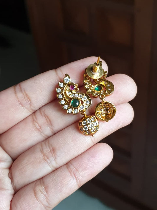 Peacock earring J0038-S25