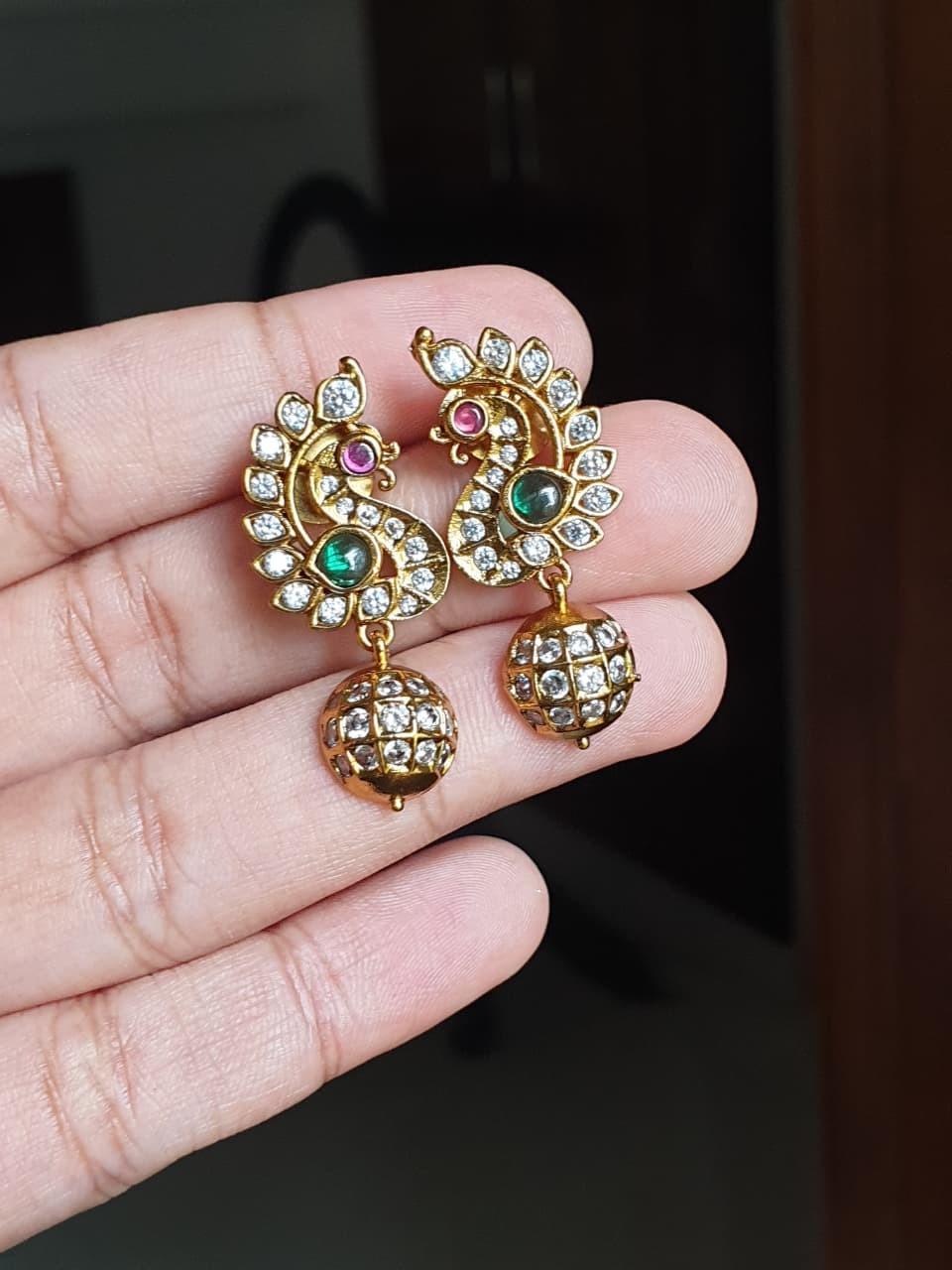 Peacock earring J0038-S25