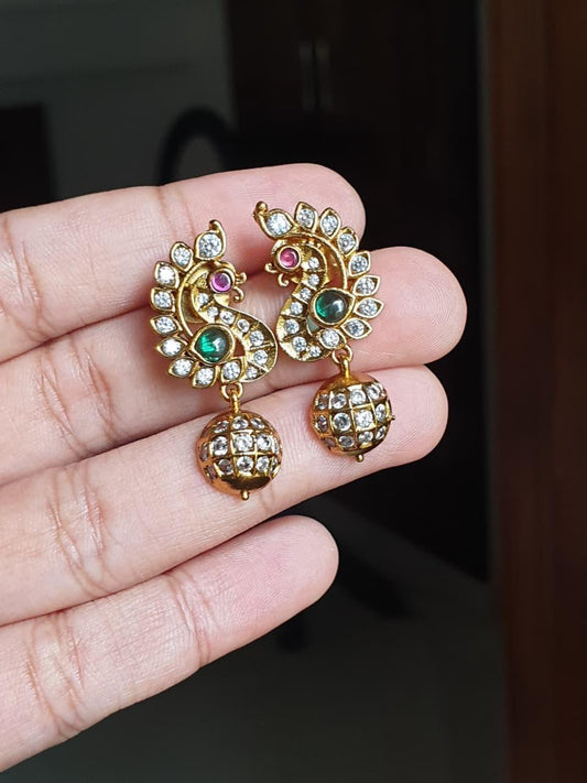 Peacock earring J0038-S25