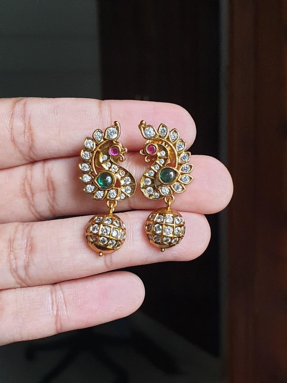 Peacock earring J0038-S25