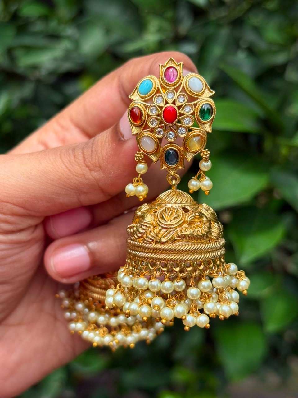 J0191 Premium Navaratnam samantha Jhumka