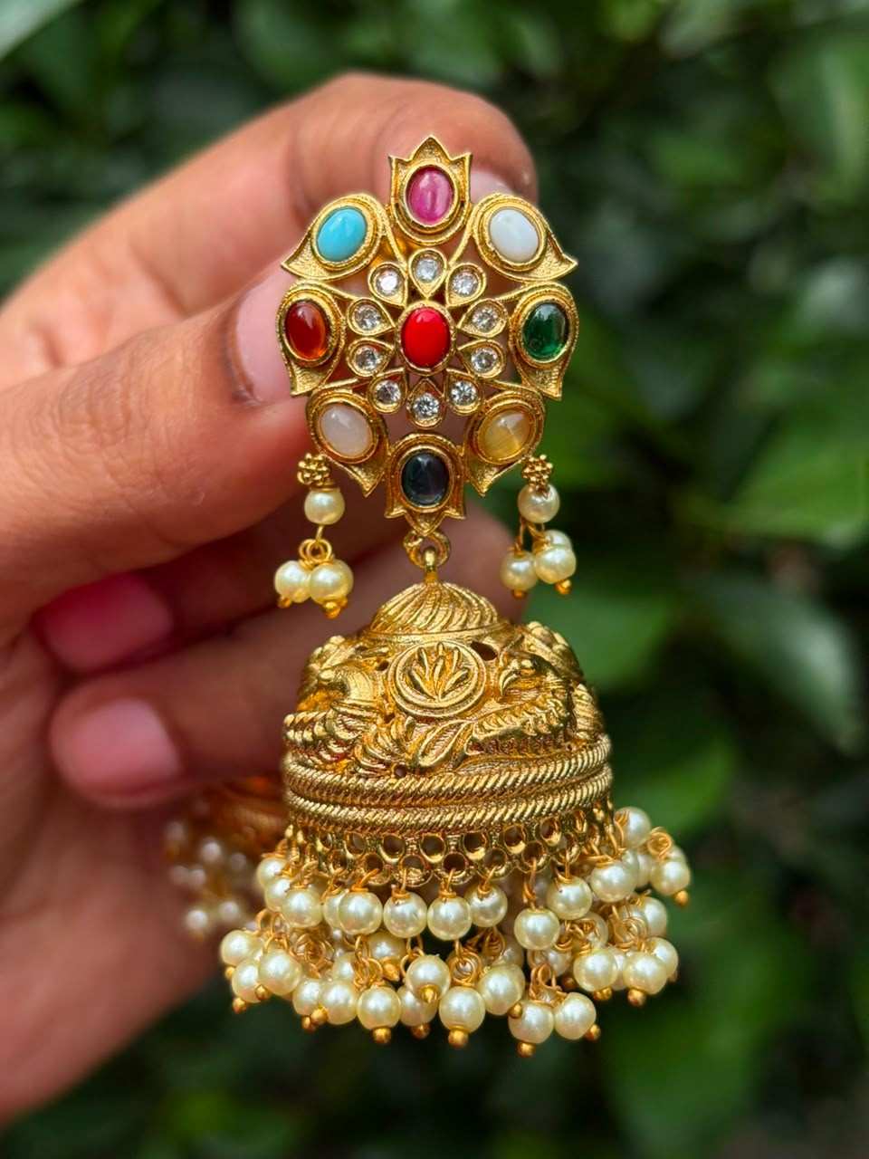 J0191 Premium Navaratnam samantha Jhumka