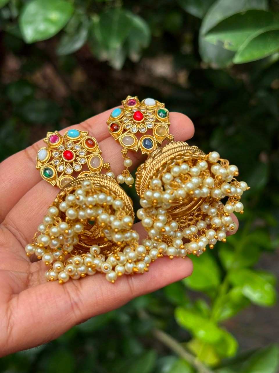 J0191 Premium Navaratnam samantha Jhumka