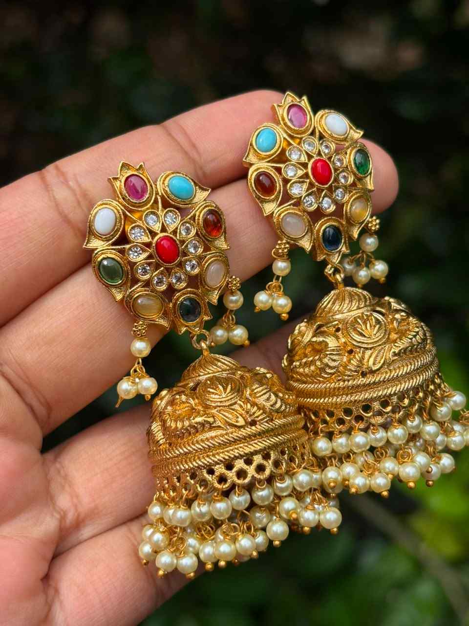 J0191 Premium Navaratnam samantha Jhumka