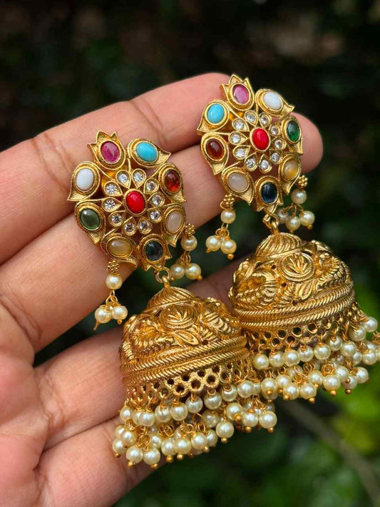 J0191 Premium Navaratnam samantha Jhumka