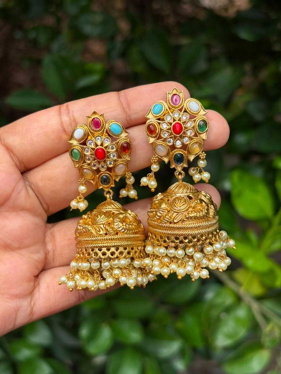 J0191 Premium Navaratnam samantha Jhumka