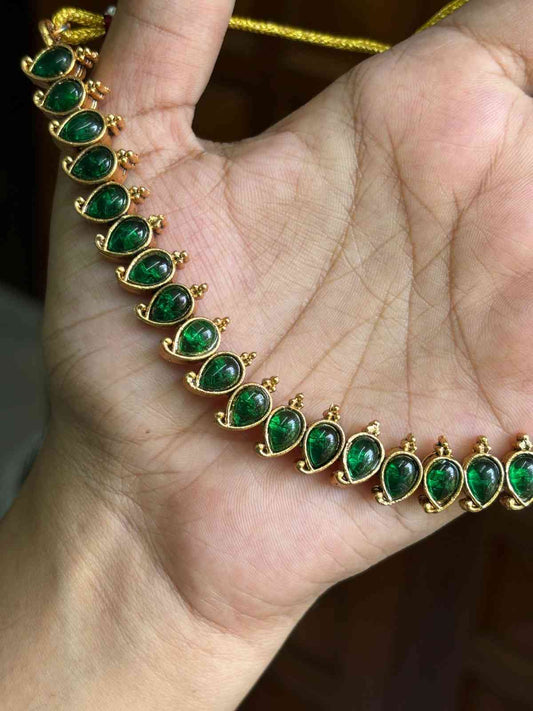 N0307 Matte finish Reversible 2 in 1 Necklace