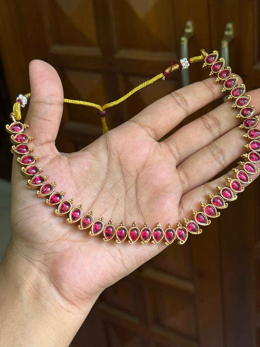 N0307 Matte finish Reversible 2 in 1 Necklace