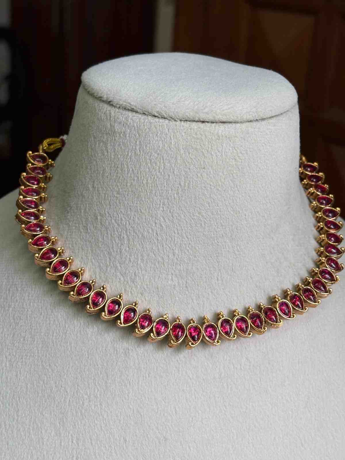 N0307 Matte finish Reversible 2 in 1 Necklace
