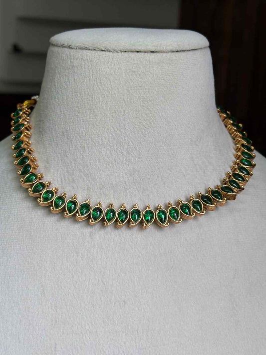 N0307 Matte finish Reversible 2 in 1 Necklace