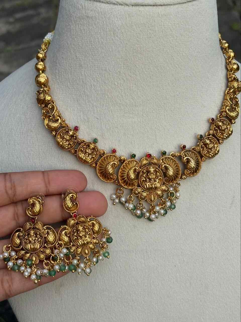 N0304 Matte finish Bridal Necklace