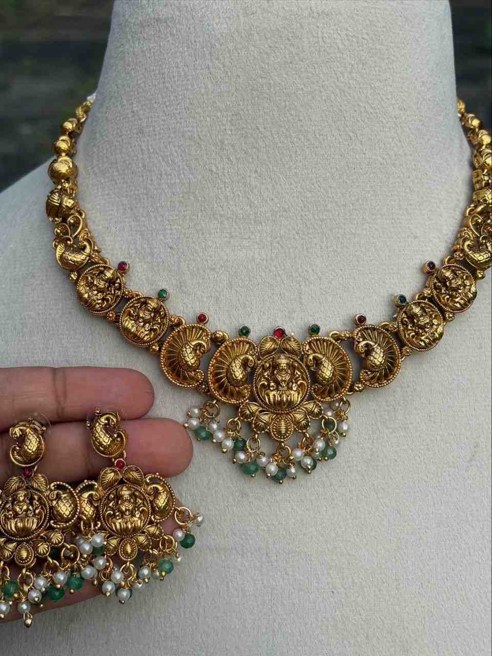 N0304 Matte finish Bridal Necklace