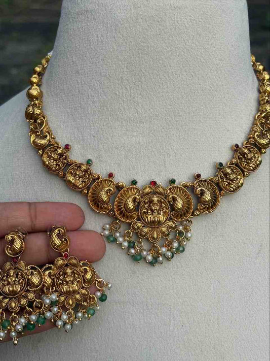 N0304 Matte finish Bridal Necklace