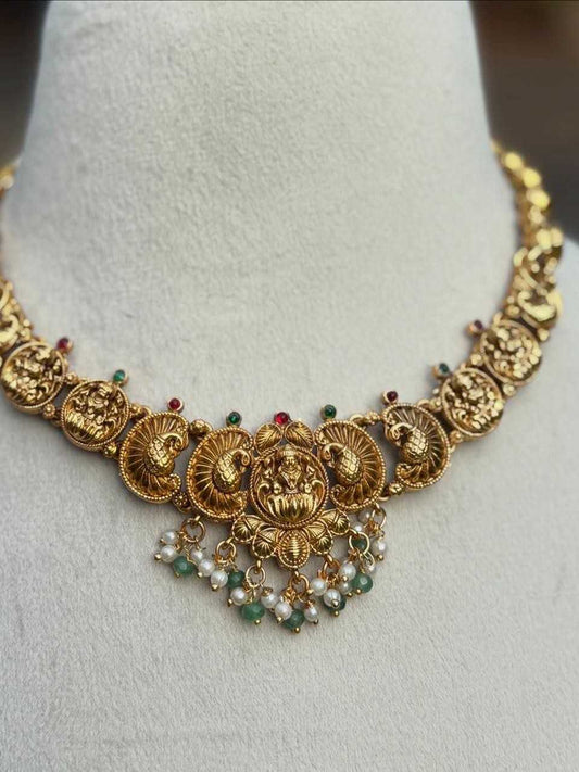 N0304 Matte finish Bridal Necklace