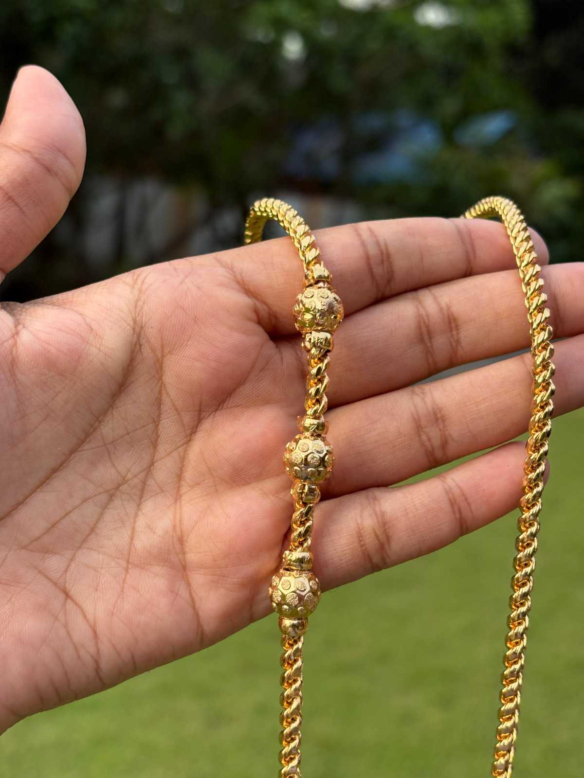 C017 Muruku Thali chain with Ball mogappu 26 inch long