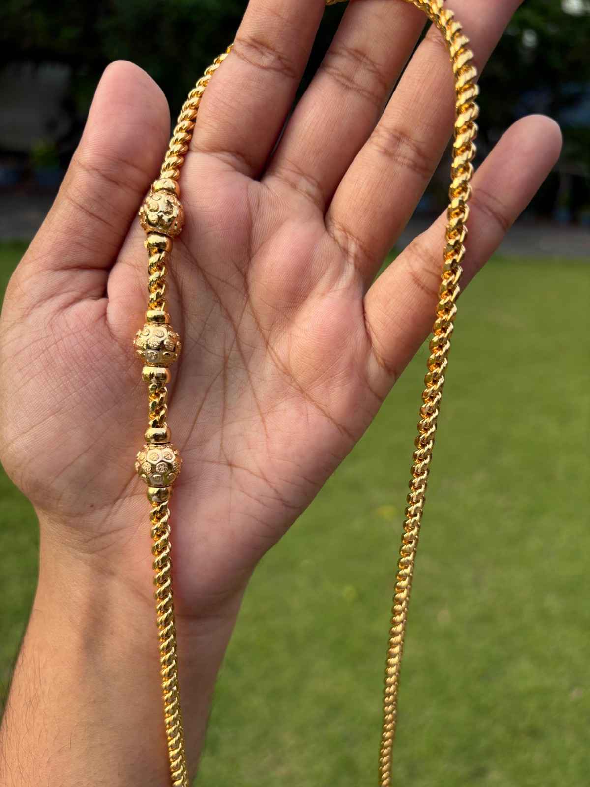 C017 Muruku Thali chain with Ball mogappu 26 inch long
