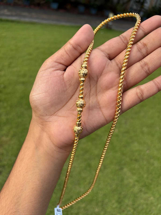 C017 Muruku Thali chain with Ball mogappu 26 inch long