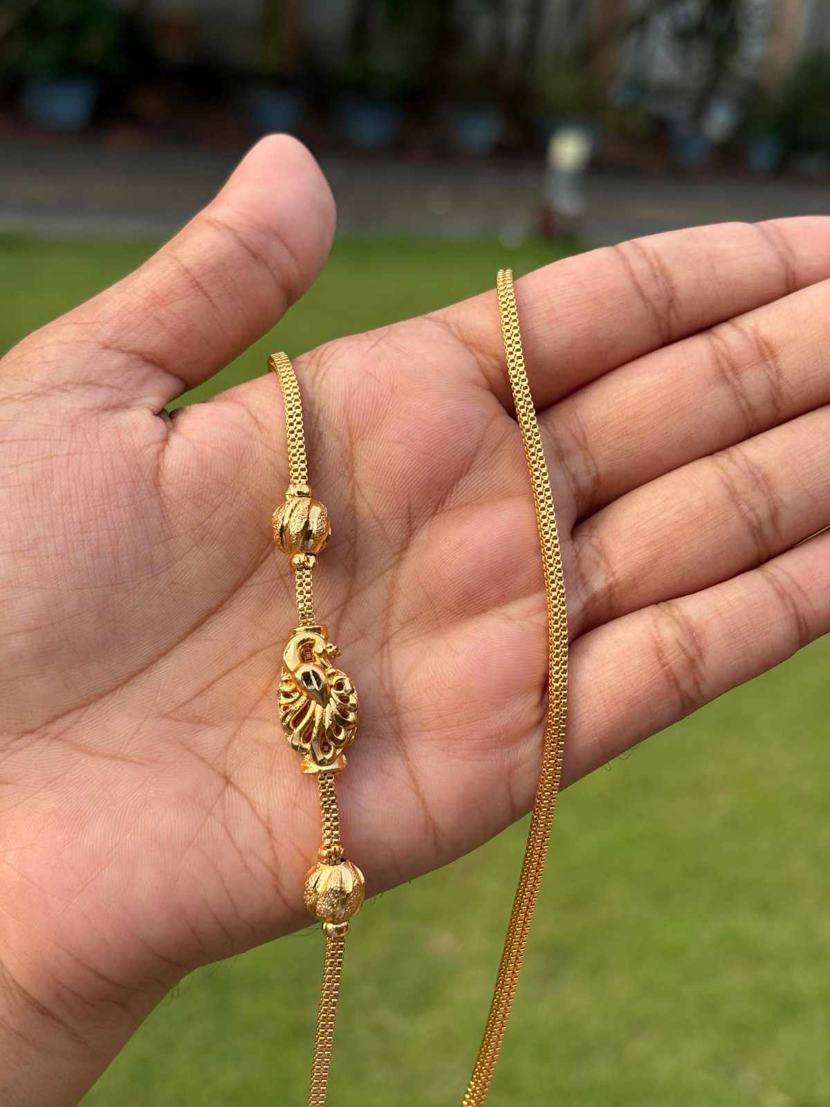 C022 Peacock Model Gold Replica 24 inch Mogapu chain