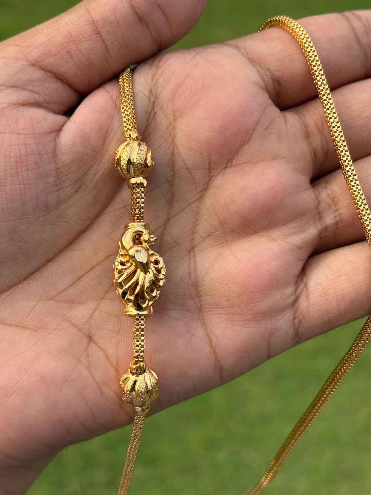 C022 Peacock Model Gold Replica 24 inch Mogapu chain