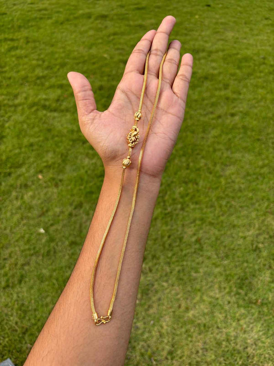 C022 Peacock Model Gold Replica 24 inch Mogapu chain
