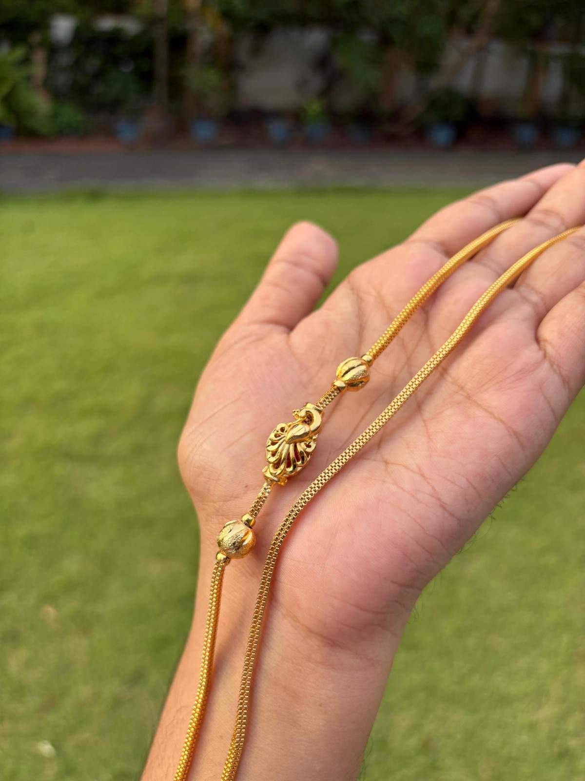 C022 Peacock Model Gold Replica 24 inch Mogapu chain