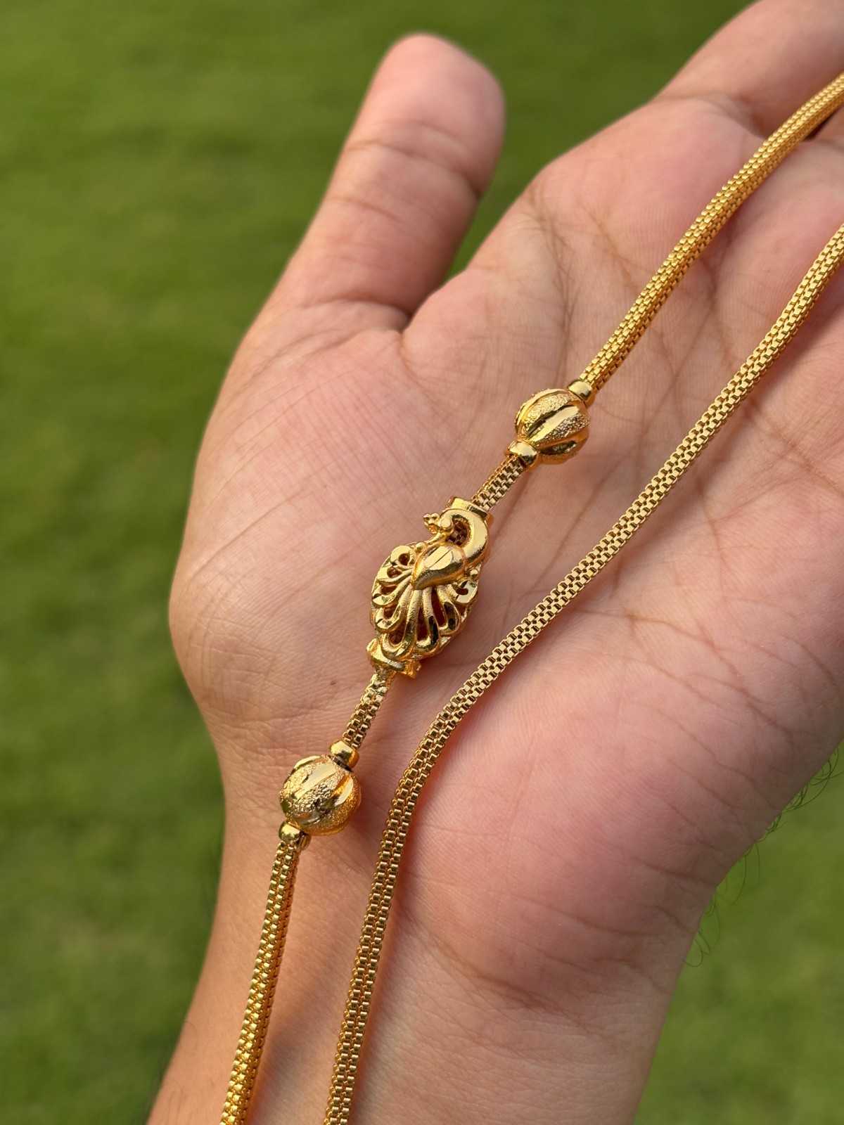 C022 Peacock Model Gold Replica 24 inch Mogapu chain