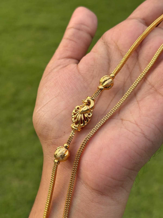 C022 Peacock Model Gold Replica 24 inch Mogapu chain