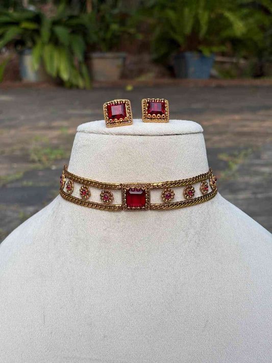 N0314 Ruby Stone Chocker