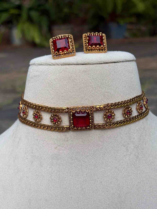 N0314 Ruby Stone Chocker