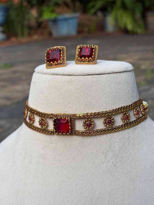 N0314 Ruby Stone Chocker