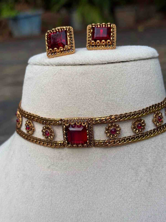 N0314 Ruby Stone Chocker