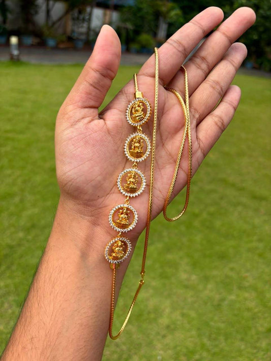C025 Microplated Lakshmi Mogappu chain