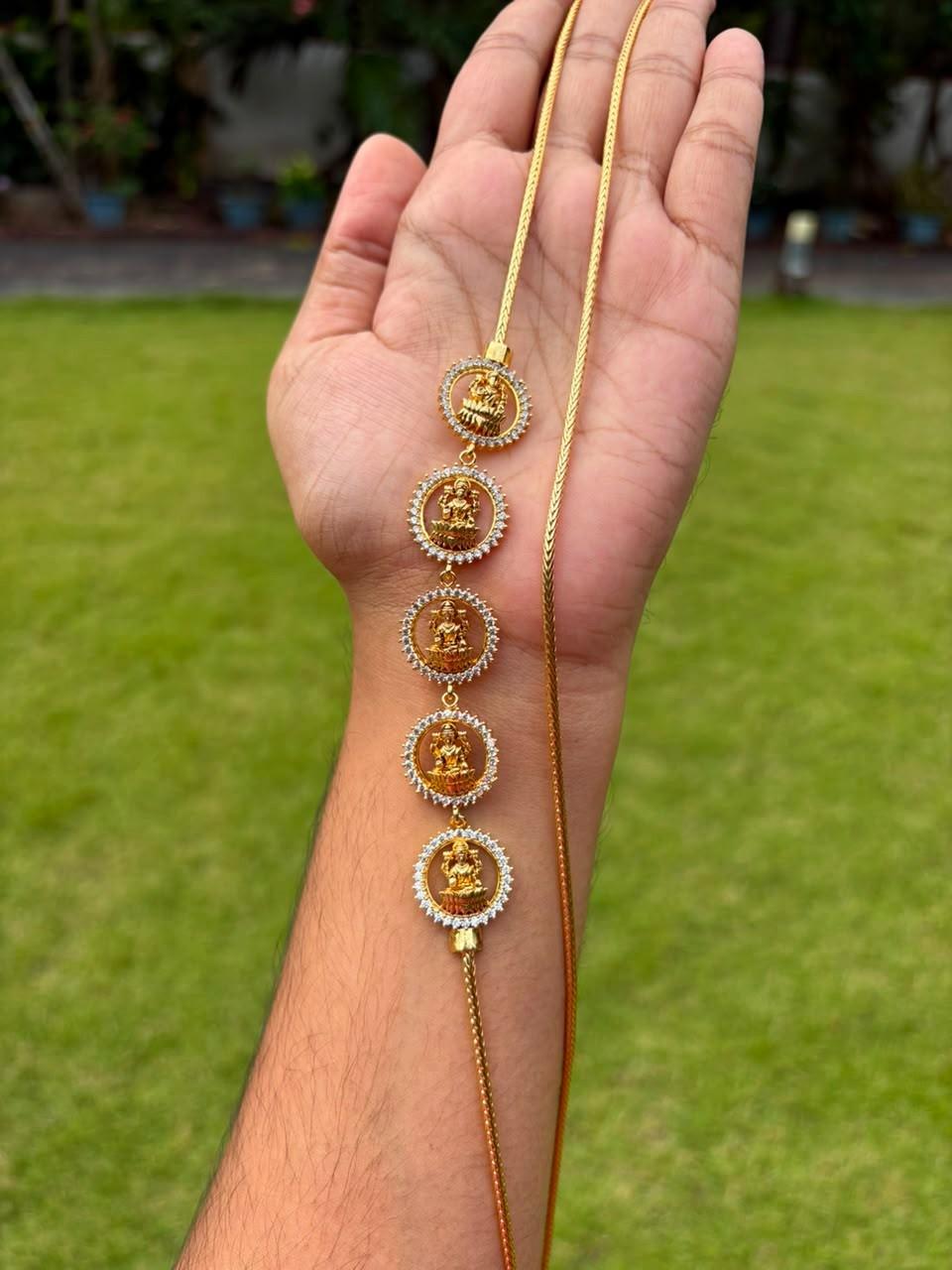C025 Microplated Lakshmi Mogappu chain