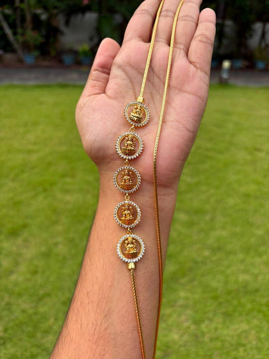 C025 Microplated Lakshmi Mogappu chain
