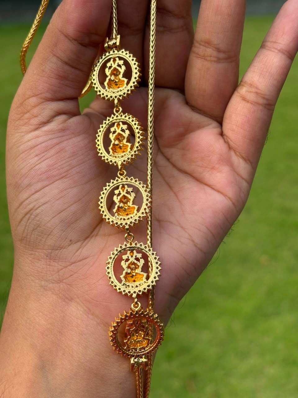 C025 Microplated Lakshmi Mogappu chain