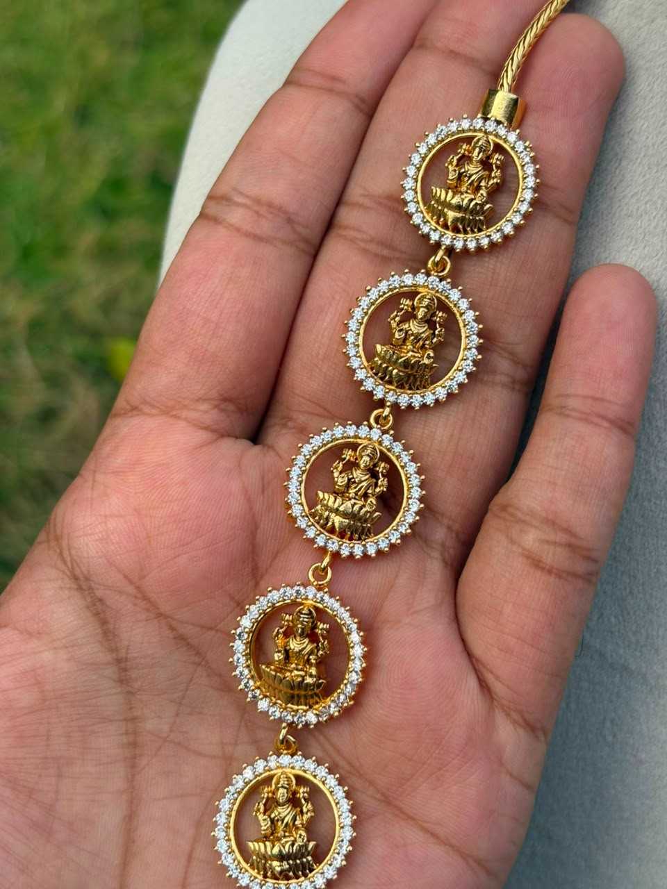 C025 Microplated Lakshmi Mogappu chain